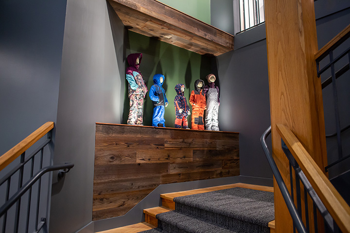 custom stairway shelving