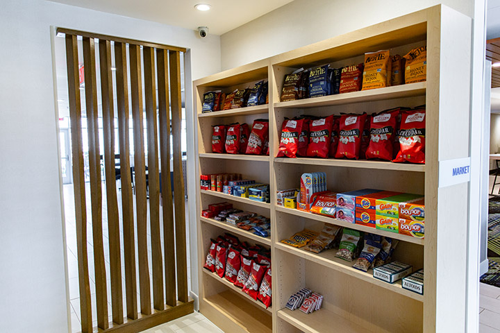market shelving and screen walls