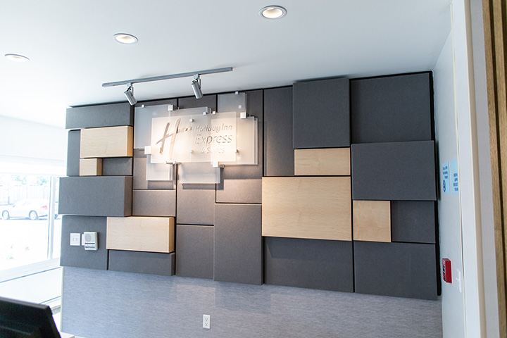 reception desk wall