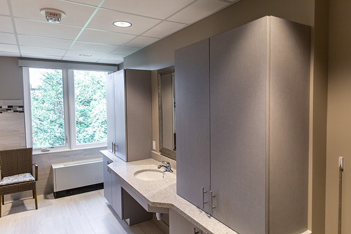 medical prep room cabinetry