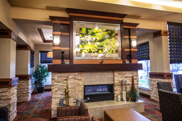 hotel fireplace millwork