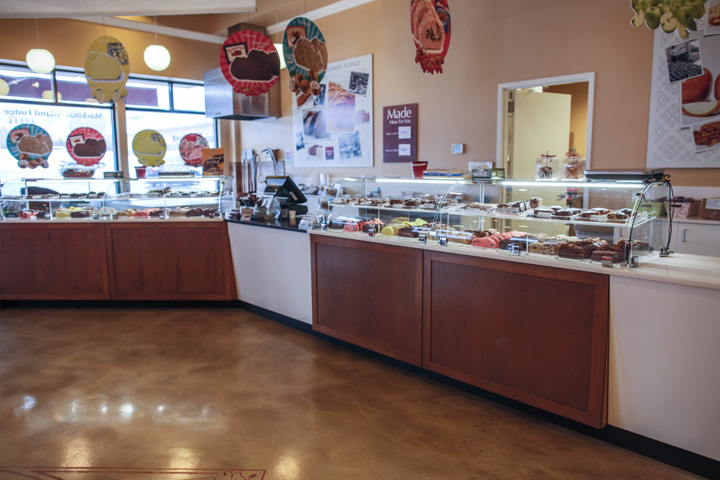 store interior cabinetry - retro-style cases