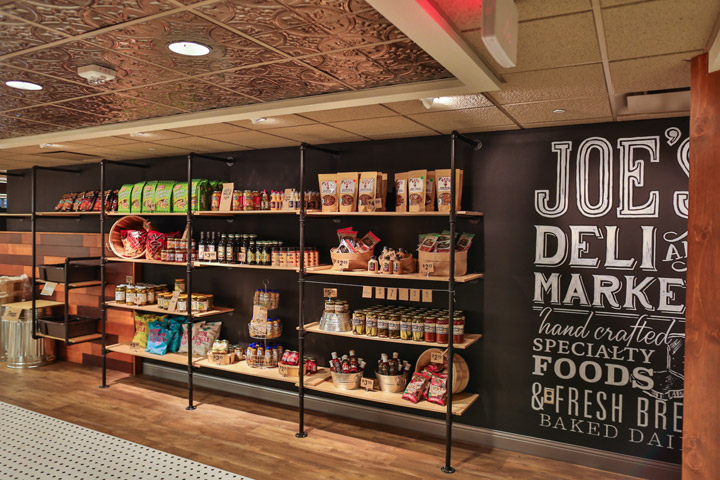 retail wall pipe-rail shelving