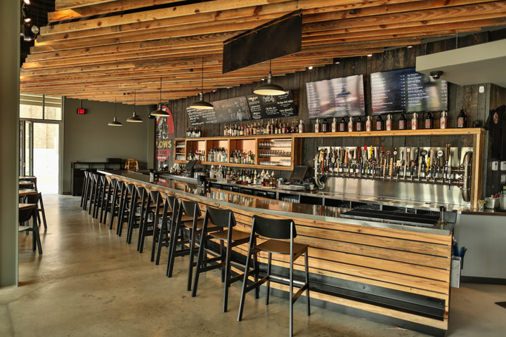 custom casework stainless countertop bar