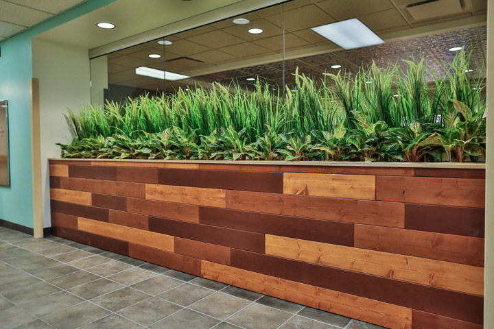 wood panel planter box
