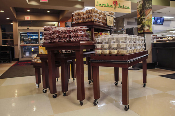 Bakery Display Table Merchandised