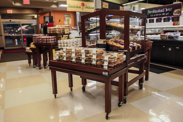 Bakery Display Table Merchandised