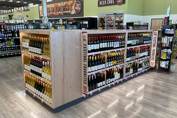 Wine Wall Merchandised