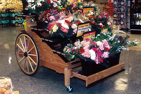 Convertible Market Cart Merchandised