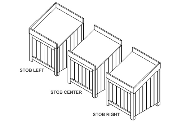 Slant Top Orchard Bins