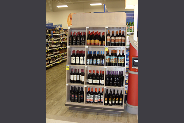 Wine Endcap Straight Merchandised