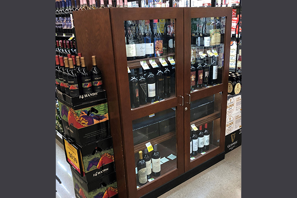 Wine Endcap Straight Merchandised