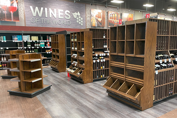 Wine Endcap Straight Merchandised