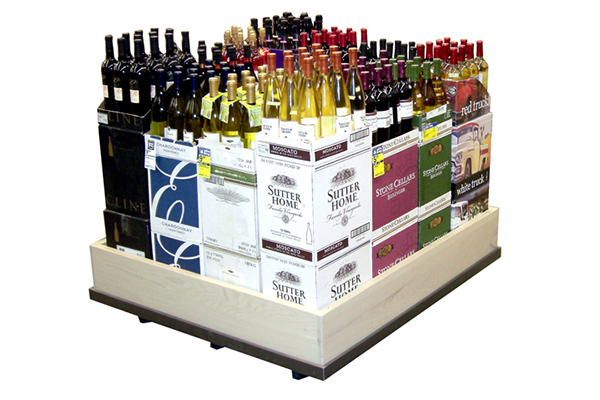 Wine Floor Crate Display