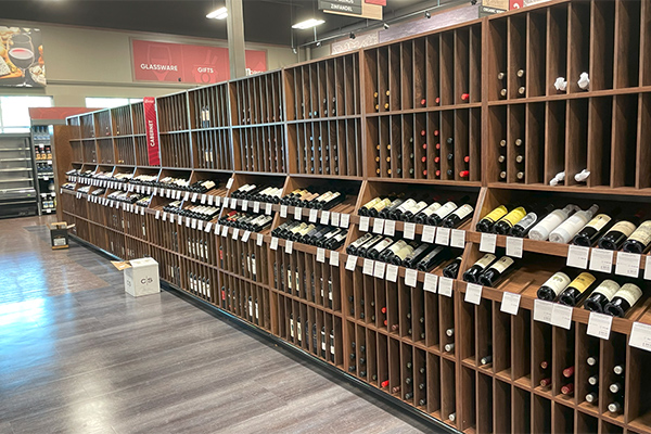 Wine Wall Merchandised