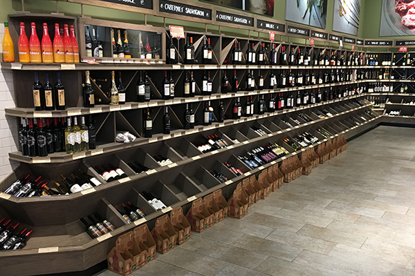 Wine Wall Merchandised