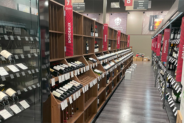 Wine Wall Merchandised