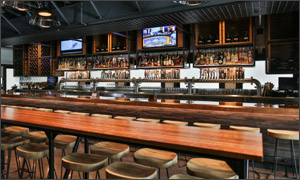 copper bar at Gravity Taphouse