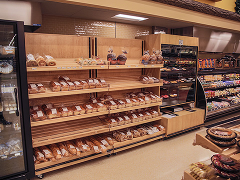 bakery wall merchandiser