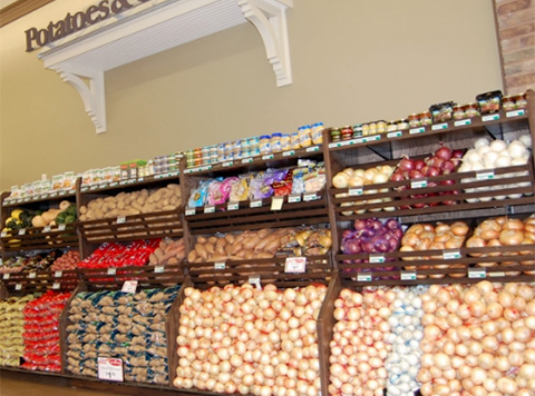 produce wall merchandiser
