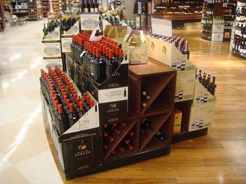 wine floor display