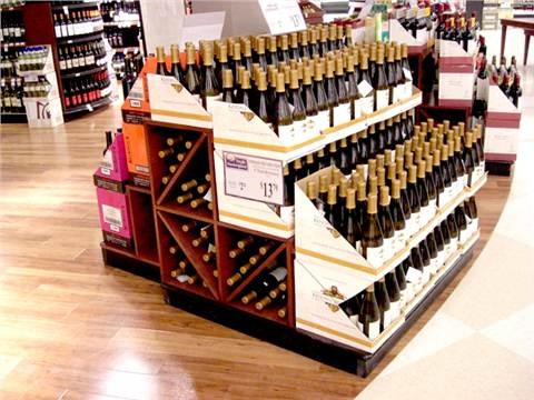 wine floor display