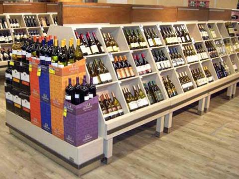 wine floor display