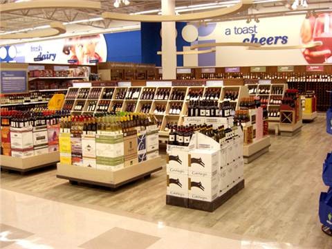 wine floor display