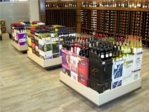 wine floor display
